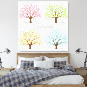 Voorjaarszomer — winterbomen canvas afdruk (Insitu (Slaapkamer))