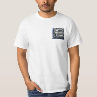 voorkant 32ford, achterkant flathead witte t-shirt