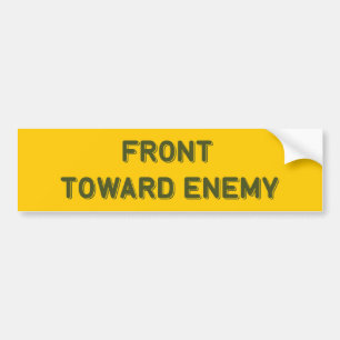 VOORKANT RICHTING VIJAND BUMPERSTICKER
