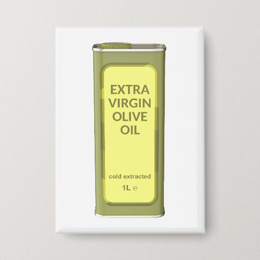 Voorkant uitzicht van extra vierge olijfolie blik button (Voorkant)