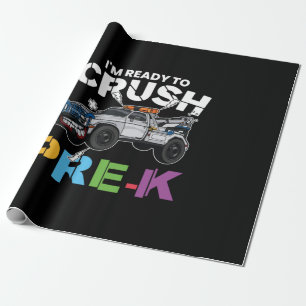 Voorkleuter klaar voor de kleuterschool cadeaupapier