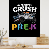 Voorkleuter klaar voor de kleuterschool poster (Keuken)