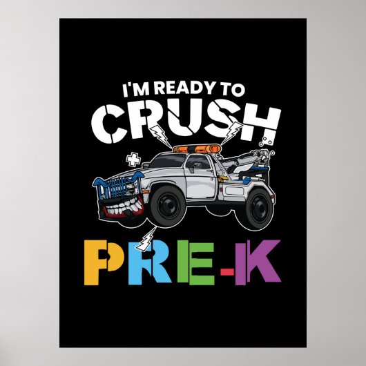 Voorkleuter klaar voor de kleuterschool poster (Voorkant)