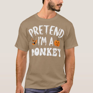 Voorleer Im A Monkey Halloween Costume Mannen Wome T-shirt