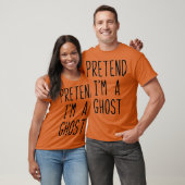 Voorleer Im een Ghost Costume Halloween Lazy Easy T-shirt (Unisex)