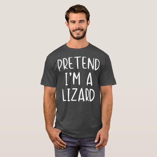 Voorleer Lizard Costume Halloween Lazy Easy T-shirt (Voorkant volledig)