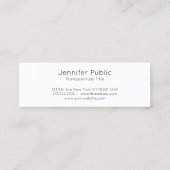 Voorlegant handschrift Modern minimalistisch profe Mini Visitekaartje (Achterkant)