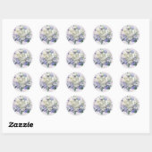 Voorlentescherm. Crocussen en vergeet-me-niet Stic Ronde Sticker (Vel)