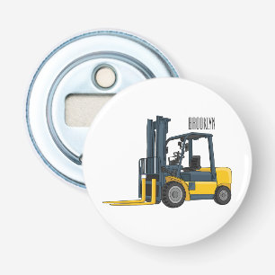 Voorlichting cartoon button flesopener