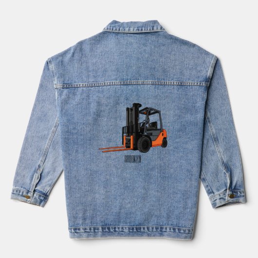 Voorlichting cartoon denim jacket (Achterkant)