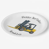 Voorlichting cartoon papieren bordje (Gekanteld)