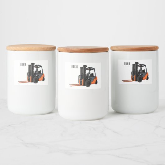 Voorlichting cartoon voedselcontainer etiket (Flessen)