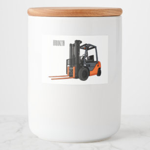 Voorlichting cartoon voedselcontainer etiket