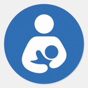 Voorlichting over borstvoeding ronde sticker