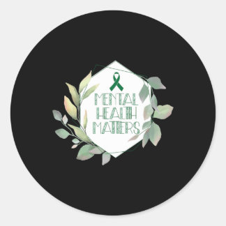 Voorlichting over geestelijke gezondheid raadgever ronde sticker
