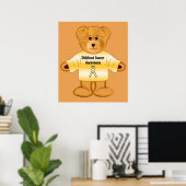 Voorlichting over kinderkanker met Teddy Bear Poster (Thuiskantoor)