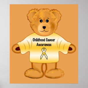Voorlichting over kinderkanker met Teddy Bear Poster