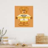 Voorlichting over kinderkanker met Teddy Bear Poster (Keuken)