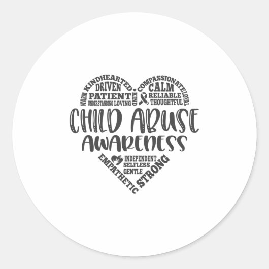 Voorlichting over kindermisbruik ronde sticker (Voorkant)