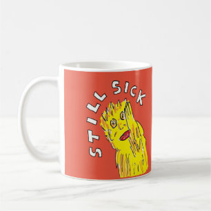 Voorlichting over nog steeds zieke chronische ziek koffiemok