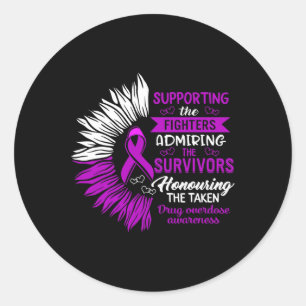 Voorlichting over overdosering van geneesmiddelen ronde sticker