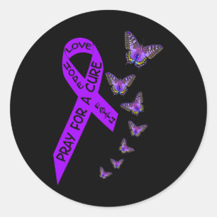 Voorlichting over pancreaskanker Vrouwen vlinder r Ronde Sticker