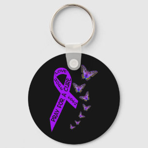Voorlichting over pancreaskanker Vrouwen vlinder r Sleutelhanger