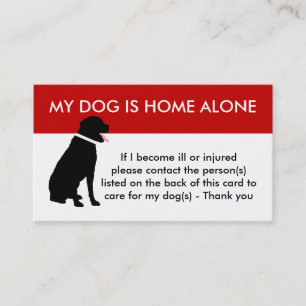 Voorlichting voor noodgevallen bij Mijn hond Contactkaartje