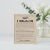 Voorlopige evaluatie Proclamation Broadside Briefkaart (Staand voorkant)