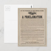 Voorlopige evaluatie Proclamation Broadside Briefkaart (Voorkant / Achterkant)