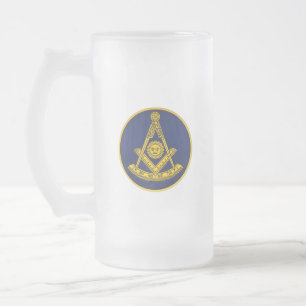 Voorlopige master Freemason Square and Compass Mas Matglas Bierpul