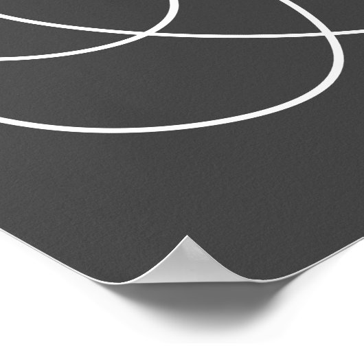 Voorlopige, minimale Abstracte lijn zwart-wit Poster (Hoek)