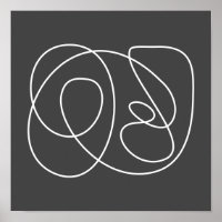 Voorlopige, minimale Abstracte lijn zwart-wit