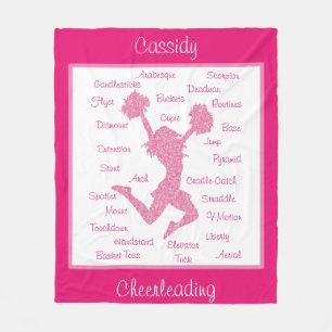 Voorlopige termen Typografie Pink Fleece Blanket Deken