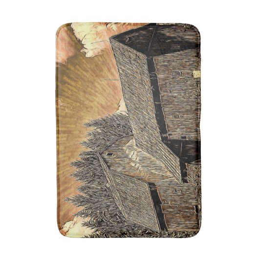 Voorlopige Westerne boerderij Badmat (Voorkant Verticaal)