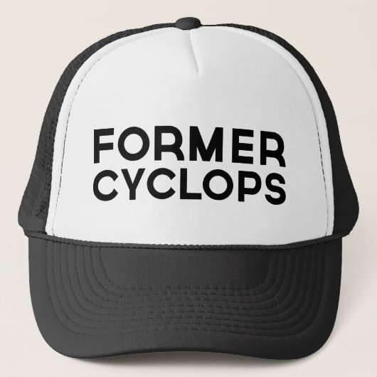 VOORMALIG CYCLOPS leuke slogan trucker hoed Pet (Voorkant)