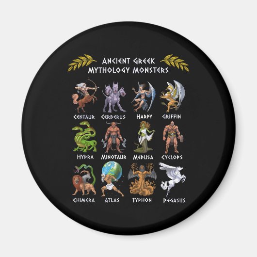 Voormalig Greek Mythology Monsters Magneet (Voorkant)