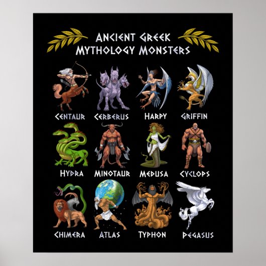 Voormalig Greek Mythology Monsters Poster (Voorkant)