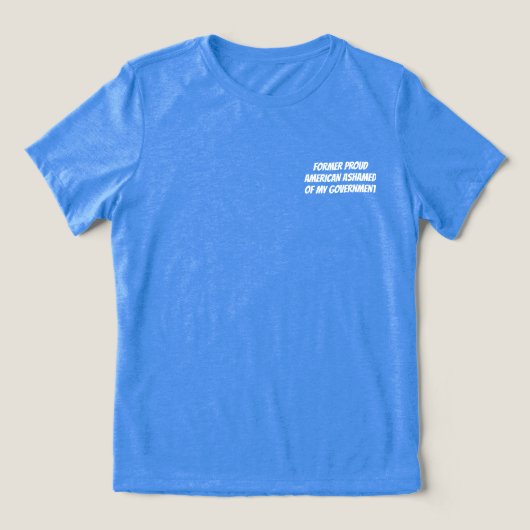 Voormalig trots Amerikaans T-shirt (Design voorkant)