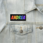 Voornaam "ANDREA": Fun Rainbow-kleuren Naamplaatje (In situ)