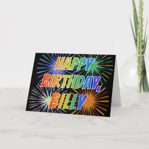 Voornaam "BILLY" Fun "HAPPY BIRTHDAY" Kaart