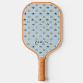 Voornaam blauw goudsvormig oogmerk pickleball paddle (Voorkant)