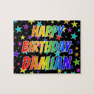 Voornaam DAMIAN, Fun "HAPPY BIRTHDAY" Legpuzzel