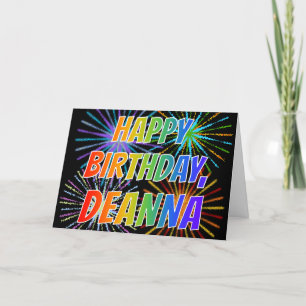 Voornaam "DEANNA" Leuk "HAPPY BIRTHDAY" Kaart