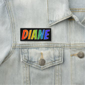 Voornaam "DIANE": Fun Rainbow-kleuren Naamplaatje (In situ)