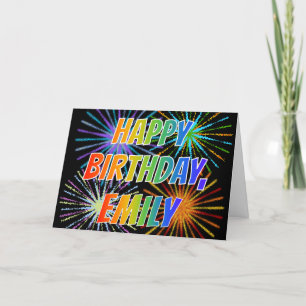 Voornaam "EMILY" Fun "HAPPY BIRTHDAY" Kaart