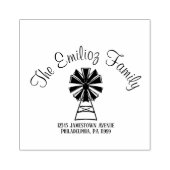 Voornaam en voornaam achterzijde 	rubberstempel (Afrduk)