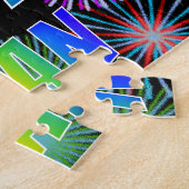 Voornaam "EVAN", Fun "HAPPY BIRTHDAY" Legpuzzel (Zijkant)