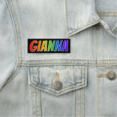 Voornaam "GIANNA": Fun Rainbow-kleuren Naamplaatje (In situ)