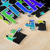 Voornaam "ISABELLA", geun "HAPPY BIRTHDAY" Legpuzzel (Zijkant)